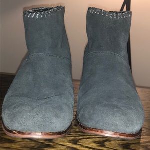 Suede heeled booties